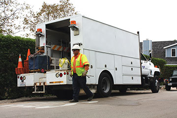 Goleta Water District Operation Team Member on location in the Goleta Valley